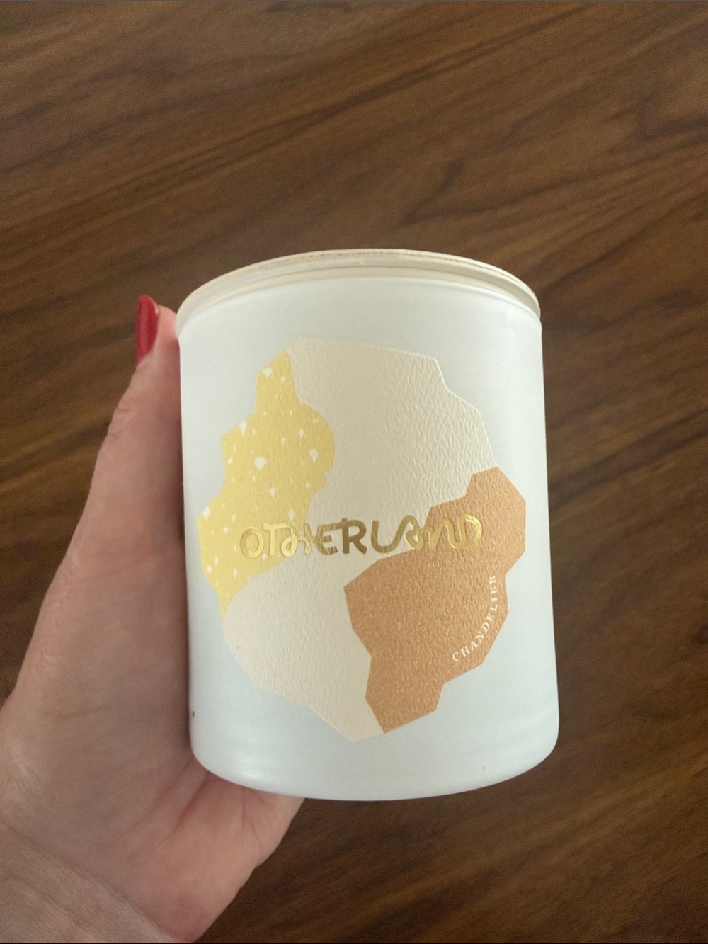 Brand new Otherland Candle - chandelier White and Gold Scented Candle